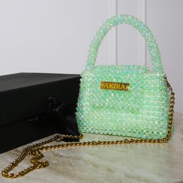 Light Green Beaded Handbag