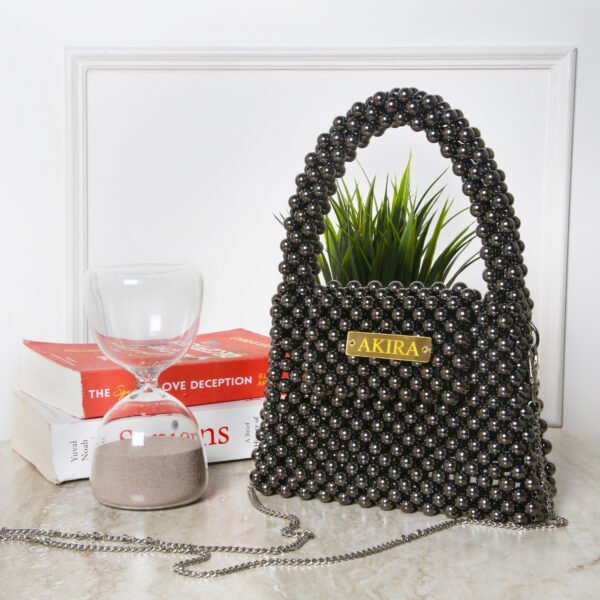 Metallic Beaded Handbag - Image 2