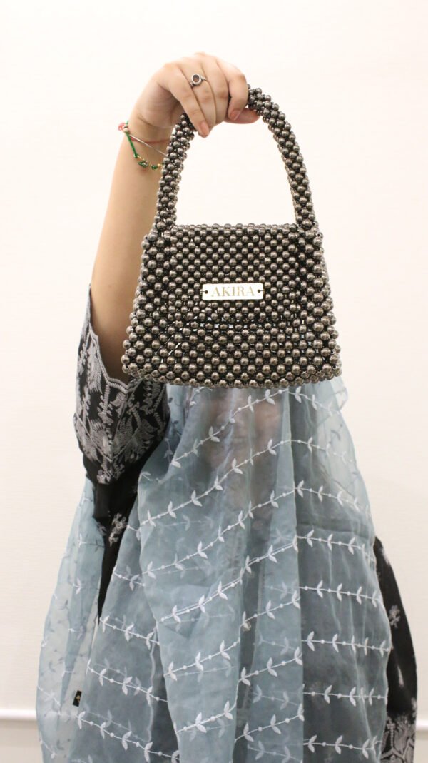 Metallic Beaded Handbag - Image 8